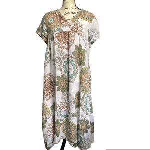 soft pink linen dress Angelina Linen Maxi Dress